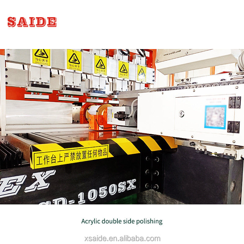 1000mm 小型アクリル両面エッジ研磨機 中国製 SAIDE ダイヤモンドポリッシャー PMMA/PS/導光板用