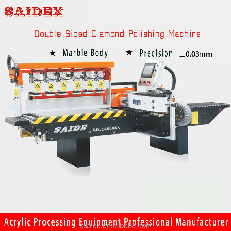 SAIDE China 高品質 1 メートル 3 両面自動ダイヤモンド切断研磨機 アクリルダイヤモンド研磨機