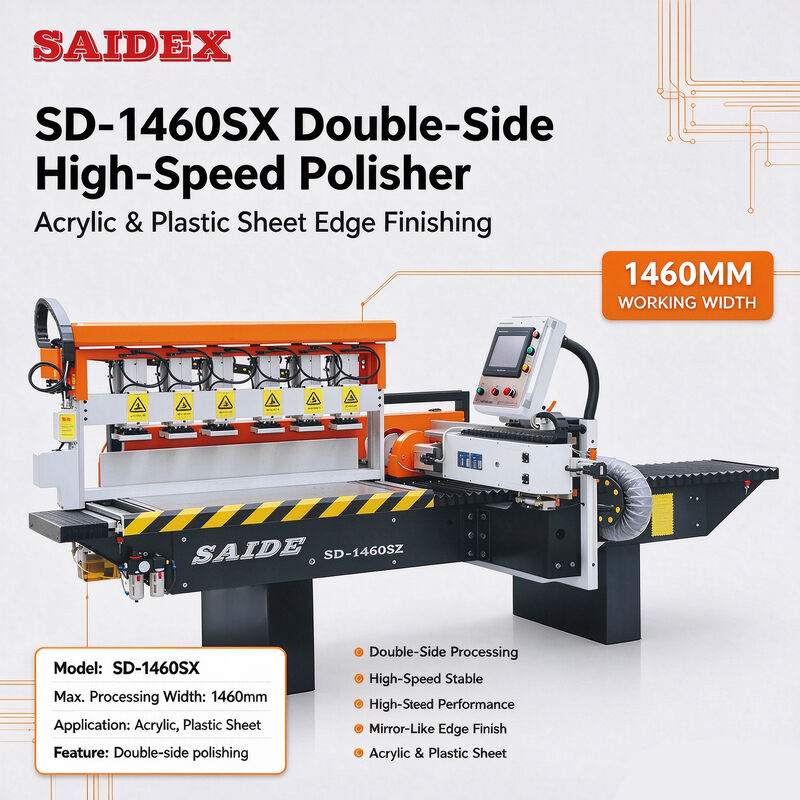 Double Side High Speed Acrylic Polishing Machine with Speed Control for Acrylic Edge Polishing Machine アクリル エッジ ポリッシング マシンのためのスピード コントロール