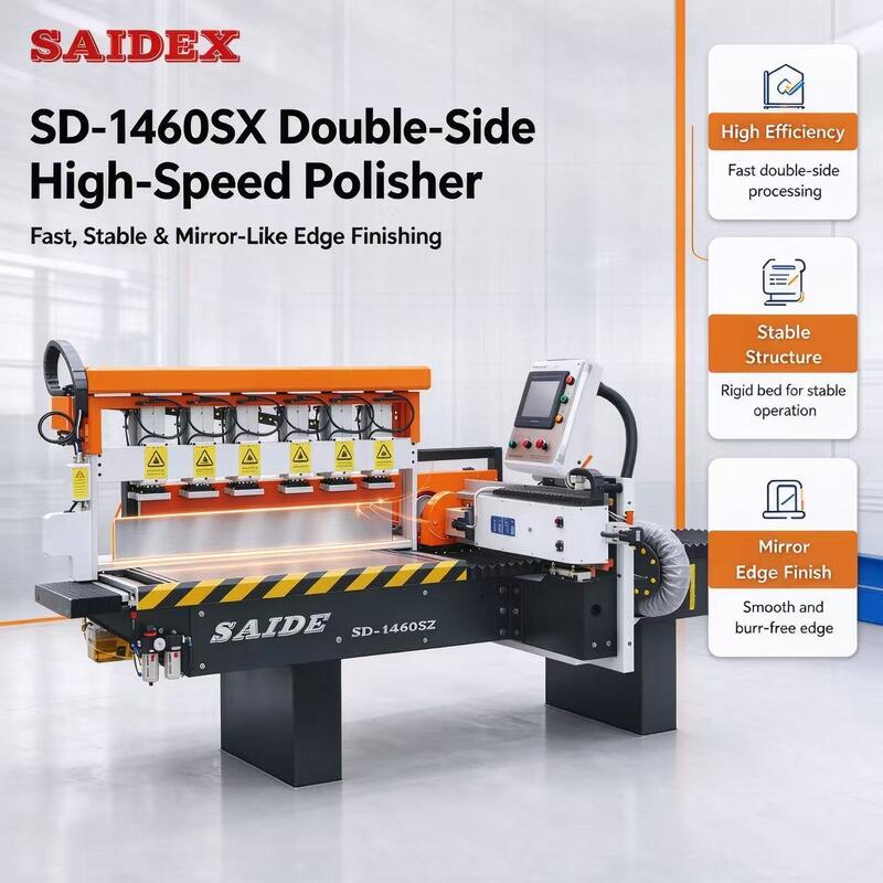 Double Side High Speed Acrylic Polishing Machine with Speed Control for Acrylic Edge Polishing Machine アクリル エッジ ポリッシング マシンのためのスピード コントロール